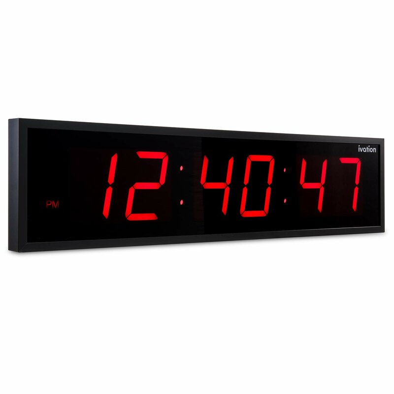 Ivation Large Digital LED Wall Clock & Reviews Wayfair